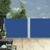 Maison Exclusive Parasols, Voiles D’Ombrage | - Auvent latéral rétractable de patio 140x1200 cm bleu