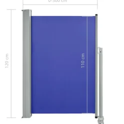 Maison Exclusive - Auvent latéral rétractable de patio 120x300 cm bleu Online