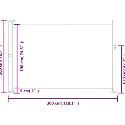 Maison Exclusive - Auvent latéral rétractable de patio 200x300 cm crème Sale