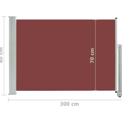 Maison Exclusive - Auvent latéral rétractable de patio 80x300 cm marron Best