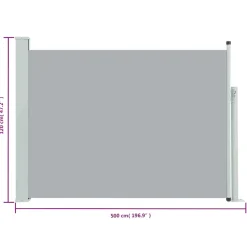 Maison Exclusive Brise-Vues, Bordures Et Dallages | - Auvent latéral rétractable de patio 60x300 cm rouge