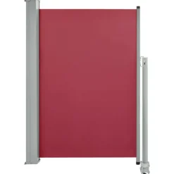 Maison Exclusive Brise-Vues, Bordures Et Dallages | - Auvent latéral rétractable de patio 120x300 cm rouge