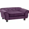 Maison Exclusive Niches, Paniers Et Transports | - Canapé pour chien bordeaux 72x45x30 cm peluche