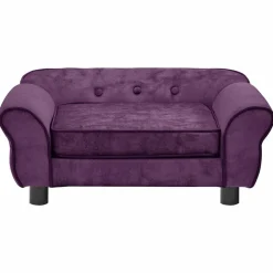 Maison Exclusive Niches, Paniers Et Transports | - Canapé pour chien bordeaux 72x45x30 cm peluche