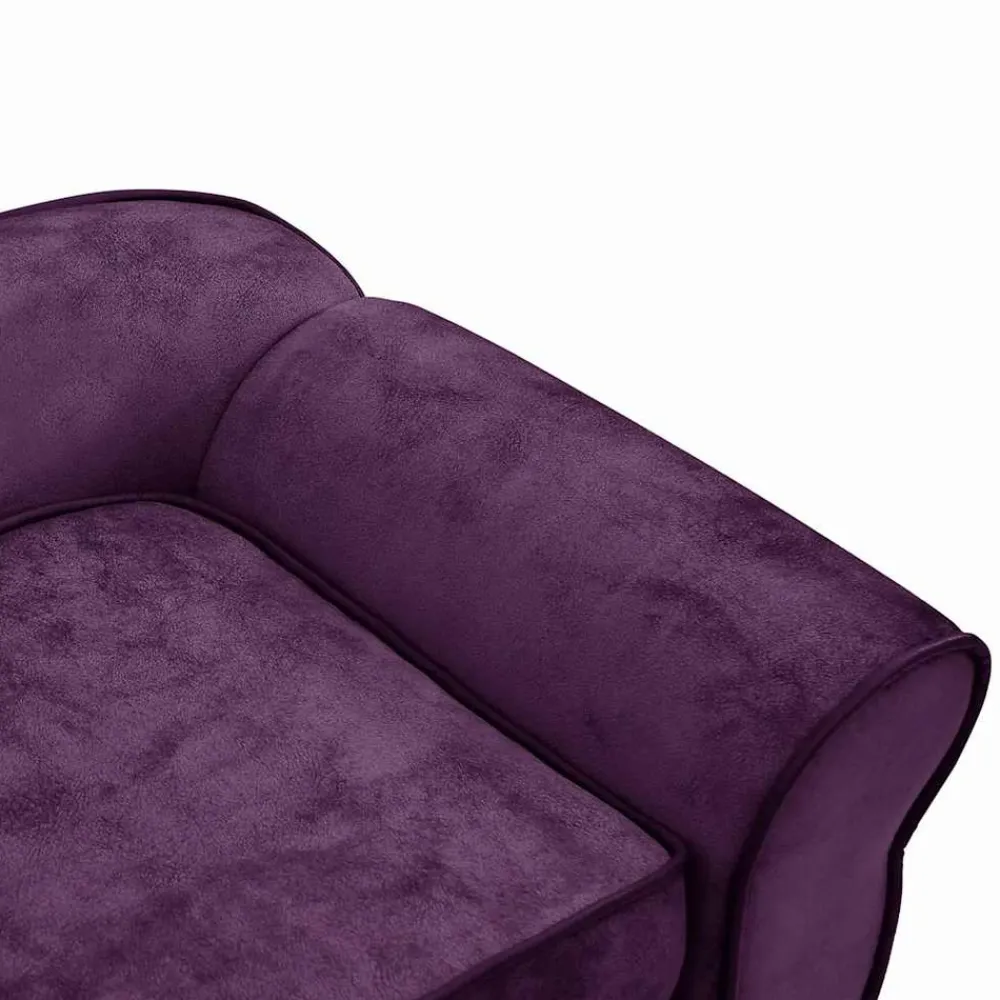 Maison Exclusive Niches, Paniers Et Transports | - Canapé pour chien bordeaux 72x45x30 cm peluche