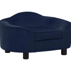 Maison Exclusive - Canapé pour chien bleu 67x47x36 cm peluche Discount