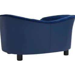Maison Exclusive Niches, Paniers Et Transports | - Canapé pour chien bleu 69x49x40 cm peluche et similicuir