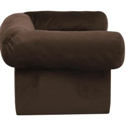 Maison Exclusive Niches, Paniers Et Transports | - Canapé pour chien avec tiroir marron 75x50x38 cm peluche