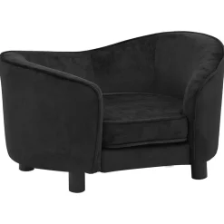 Maison Exclusive - Canapé pour chien noir 69x49x40 cm peluche Hot