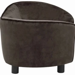 Maison Exclusive Niches, Paniers Et Transports | - Canapé pour chien marron 69x49x40 cm peluche