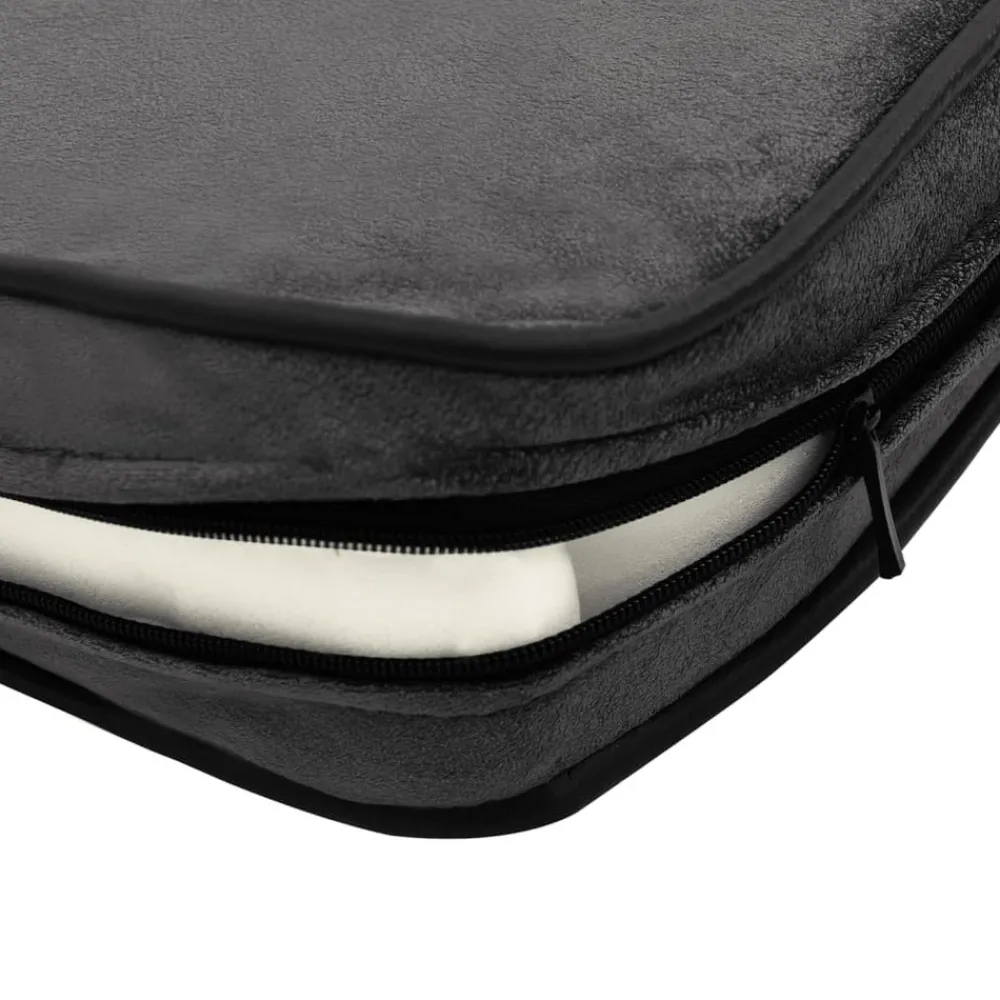 Maison Exclusive Niches, Paniers Et Transports | - Canapé pour chien gris foncé 81x43x31 cm peluche et similicuir