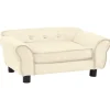 Maison Exclusive Niches, Paniers Et Transports | - Canapé pour chien crème 72x45x30 cm peluche