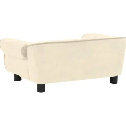 Maison Exclusive Niches, Paniers Et Transports | - Canapé pour chien crème 72x45x30 cm peluche