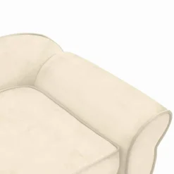 Maison Exclusive Niches, Paniers Et Transports | - Canapé pour chien crème 72x45x30 cm peluche