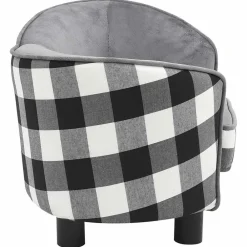 Maison Exclusive Niches, Paniers Et Transports | - Canapé pour chien gris 68x38x38 cm peluche