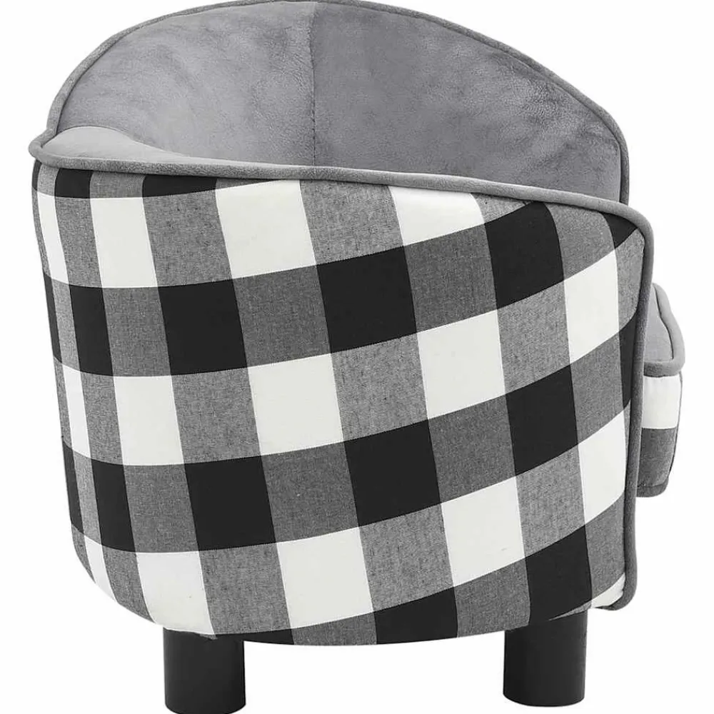 Maison Exclusive Niches, Paniers Et Transports | - Canapé pour chien gris 68x38x38 cm peluche