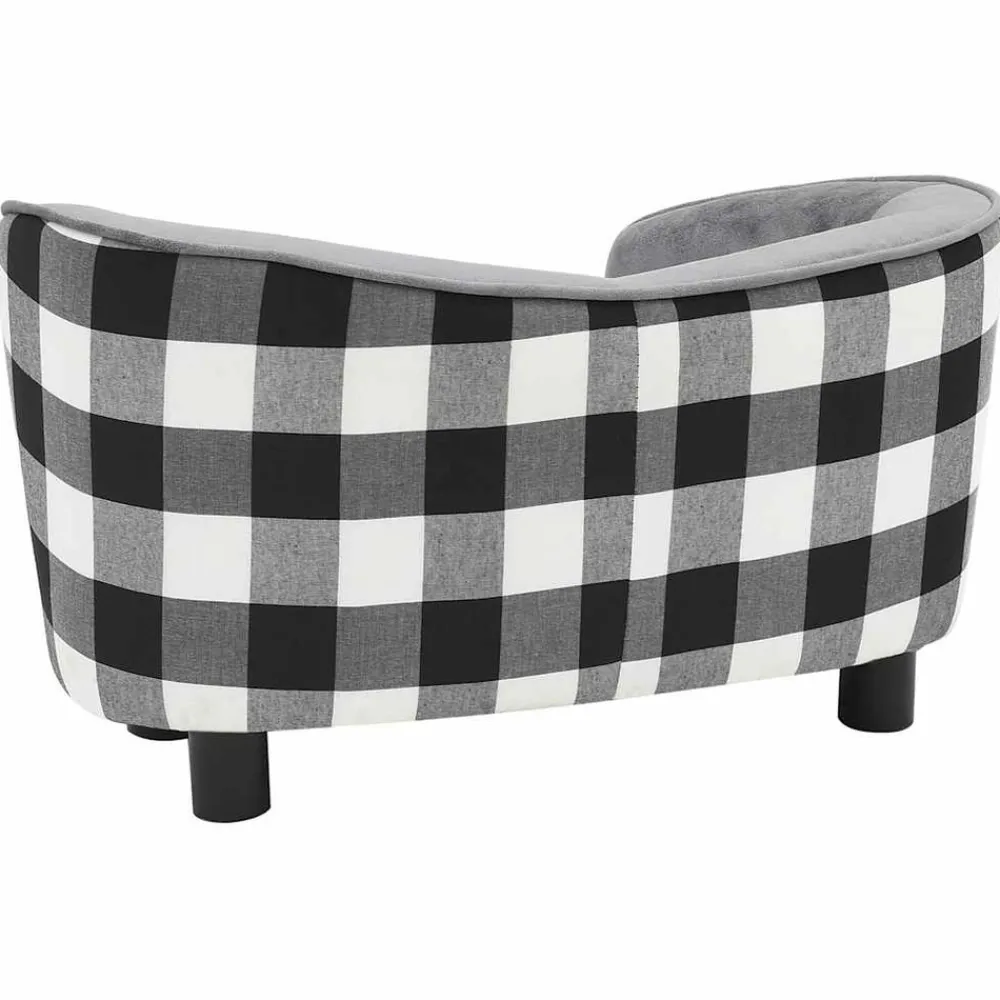 Maison Exclusive Niches, Paniers Et Transports | - Canapé pour chien gris 68x38x38 cm peluche