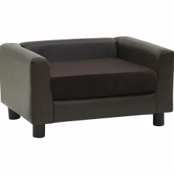 Maison Exclusive - Canapé pour chien marron 60x43x30 cm peluche et similicuir Clearance
