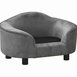 Maison Exclusive - Canapé pour chien gris 67x47x36 cm peluche Sale