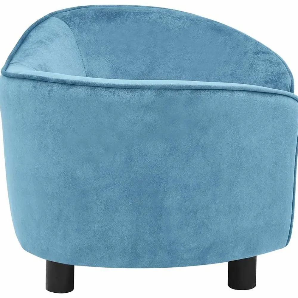 Maison Exclusive Niches, Paniers Et Transports | - Canapé pour chien turquoise 69x49x40 cm peluche