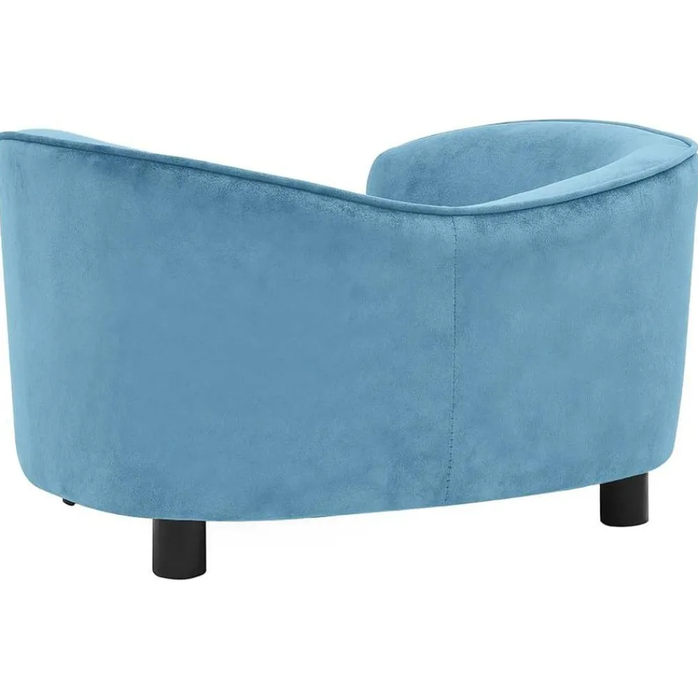 Maison Exclusive Niches, Paniers Et Transports | - Canapé pour chien turquoise 69x49x40 cm peluche