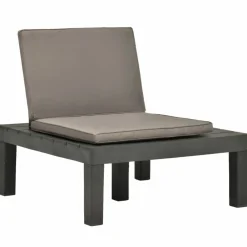 Maison Exclusive - Chaise de salon de jardin avec coussin plastique anthracite Outlet