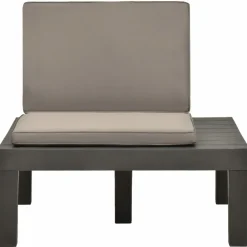 Maison Exclusive - Chaise de salon de jardin avec coussin plastique anthracite Outlet