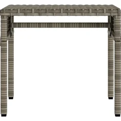 Maison Exclusive Bains De Soleil, Transats Et Hamacs | - Chaise longue avec auvent et table gris résine tressée