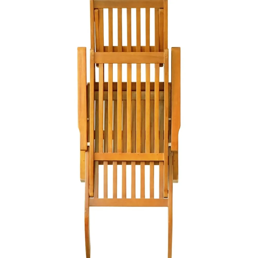 Maison Exclusive Bains De Soleil, Transats Et Hamacs | - Chaise longue d'extérieur repose-pieds et table acacia solide