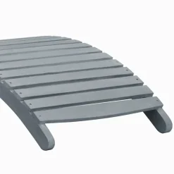 Maison Exclusive Bains De Soleil, Transats Et Hamacs | - Chaise longue avec coussin gris bois d'acacia solide