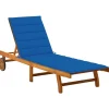 Maison Exclusive Bains De Soleil, Transats Et Hamacs | - Chaise longue de jardin avec coussin bois d'acacia solide
