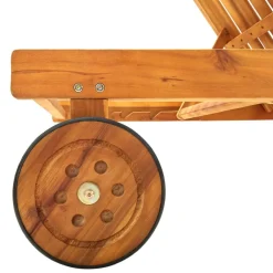 Maison Exclusive Bains De Soleil, Transats Et Hamacs | - Chaise longue de jardin avec coussin bois d'acacia solide