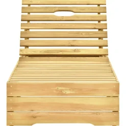 Maison Exclusive Bains De Soleil, Transats Et Hamacs | - Chaise longue avec coussin bordeaux bois de pin imprégné