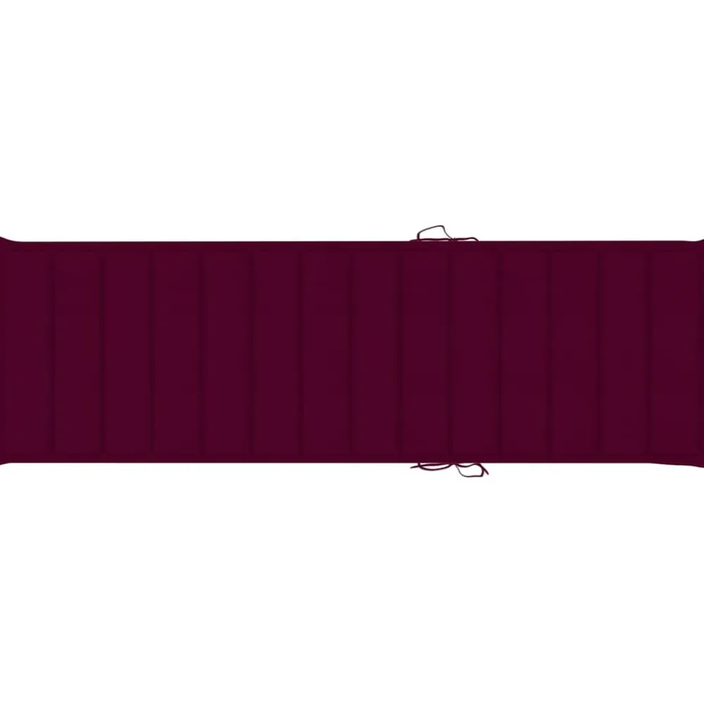 Maison Exclusive Bains De Soleil, Transats Et Hamacs | - Chaise longue avec coussin bordeaux bois de pin imprégné