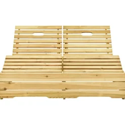 Maison Exclusive Bains De Soleil, Transats Et Hamacs | - Chaise longue double avec coussins bois de pin imprégné
