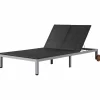 Maison Exclusive Bains De Soleil, Transats Et Hamacs | - Chaise longue avec coussin de tête acier enduit de poudre vert