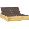 Maison Exclusive - Chaise longue double et coussins taupe bois de pin imprégné Outlet