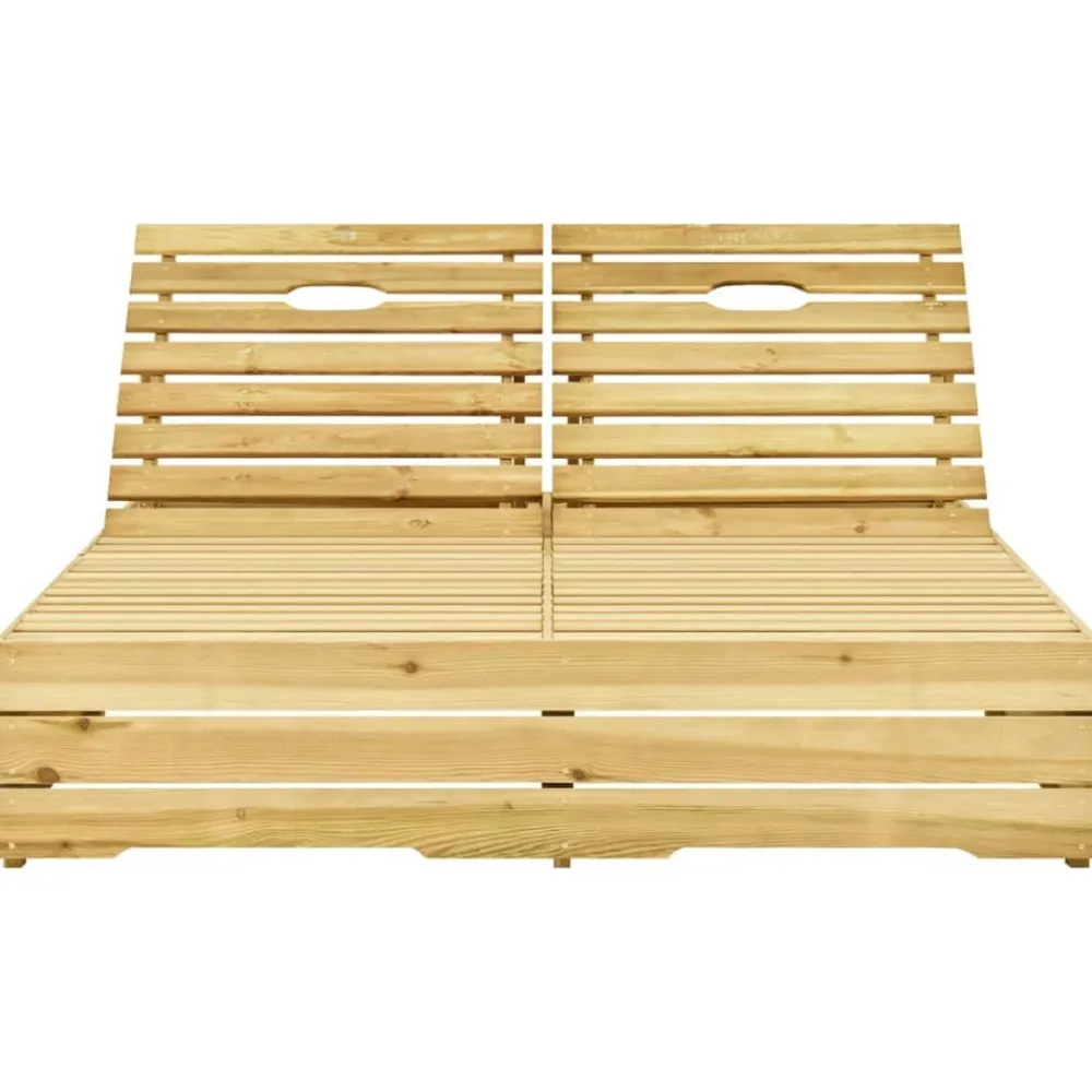Maison Exclusive Bains De Soleil, Transats Et Hamacs | - Chaise longue avec coussin bordeaux bois de pin imprégné