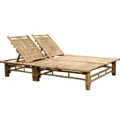 Maison Exclusive - Chaise longue pour 2 personnes avec coussins bambou New