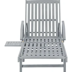 Maison Exclusive Bains De Soleil, Transats Et Hamacs | - Chaise longue de jardin avec coussin bois d'acacia solide