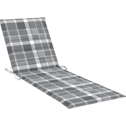 Maison Exclusive Bains De Soleil, Transats Et Hamacs | - Chaise longue de jardin avec coussin gris bois d'acacia solide