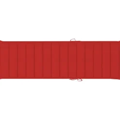 Maison Exclusive Bains De Soleil, Transats Et Hamacs | - Chaise longue avec coussin rouge bois de pin imprégné
