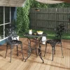 Maison Exclusive Tables Et Chaises De Jardin | - Chaises de bistro lot de 2 aluminium coulé noir