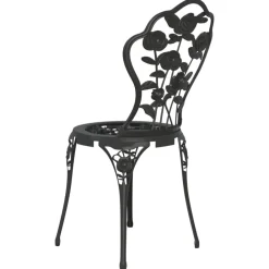 Maison Exclusive Tables Et Chaises De Jardin | - Chaises de bistro lot de 2 aluminium coulé noir