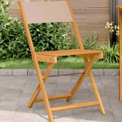 Maison Exclusive Tables Et Chaises De Jardin | - Chaises de bistrot lot de 2 motif de feuilles acacia et tissu