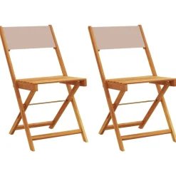 Maison Exclusive Tables Et Chaises De Jardin | - Chaises de bistrot lot de 2 motif de feuilles acacia et tissu