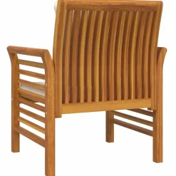 Maison Exclusive Coussins Extérieurs Et Accessoires | - Chaises de canapé et coussins blanc crème lot de 2 bois acacia