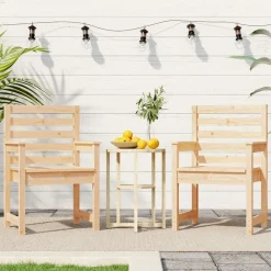 Maison Exclusive Tables Et Chaises De Jardin | - Chaises de jardin lot de 2 60x48x91 cm bois massif de pin