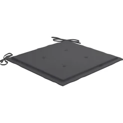 Maison Exclusive Tables Et Chaises De Jardin | - Chaises de jardin lot de 2 et coussins anthracite bois de teck