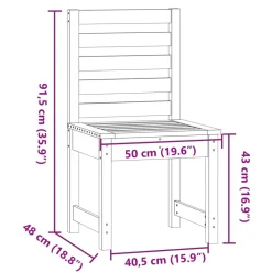 Maison Exclusive Tables Et Chaises De Jardin | - Chaises de jardin lot de 2 50x48x91,5 cm bois massif de pin
